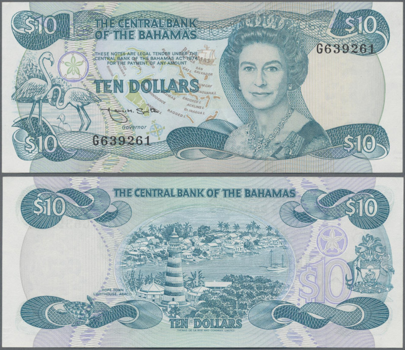 Bahamas: The Central Bank of the Bahamas 10 Dollars L.1974 (1984), signature: F....