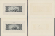 Brazil: República dos Estados Unidos do Brasil pair of 20 and 50 Cruzeiros ABNC archival engravings for the reverse of the notes as pictured for examp...