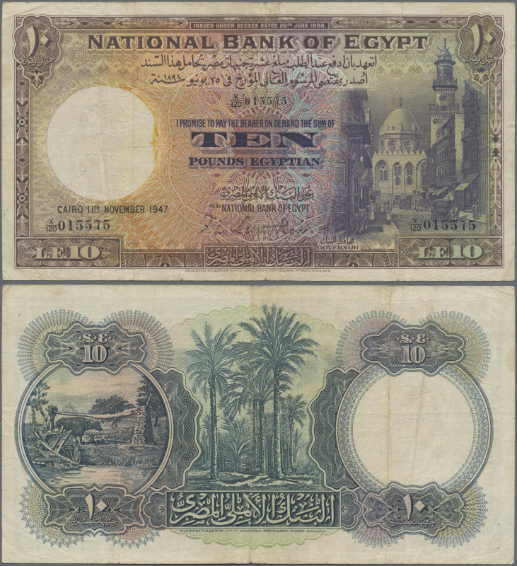 Egypt: National Bank of Egypt 10 Pounds 11th November 1947, signature: Leith-Ros...