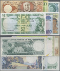 Fiji: Very nice lot with 6 banknotes Oceania, comprising Fiji 50 Cents and 2 Dollars (P.58, 72c, UNC), New Zealand 10 Dollars ND(1992) (P.178, UNC), T...