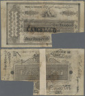 India: British India – Bank of BENGAL 100 Sicca Rupees March 29th 1825, issued note with cut signature, P.S33b, serial number 16029 with black stamp ”...
