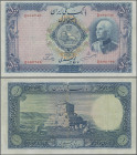 Iran: 500 Rials SH 1317, P. 37a, with western serial Nr. folded, slightly ironed with a few minor repaired tears, optically appears nice, Condition: F...