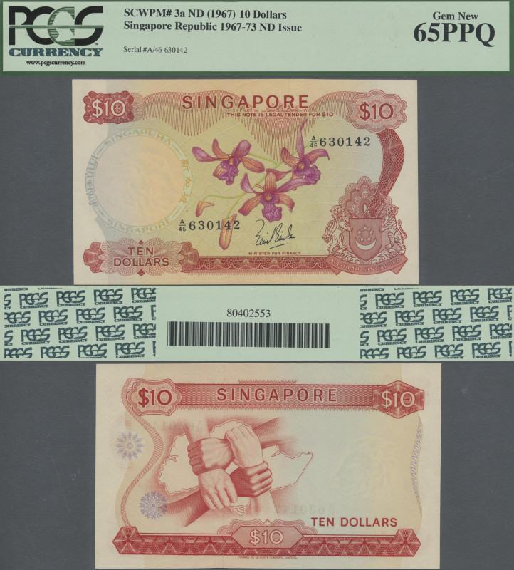 Singapore: Board of Commissioners of Currency 10 Dollars ND(1967), signature: Li...