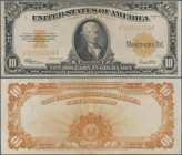 United States of America: United States Treasury 10 Dollars Gold Certificate series 1922, P.274, still nice with a small part of thinning paper at cen...