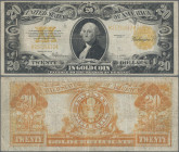 United States of America: United States Treasury 20 Dollars Gold Certificate series 1922, P.275, very popular note, still nice with strong paper, smal...
