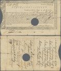 United States of America: 1780 State of Connecticut Revolutionary War Soldier's Note of £10, 18s. and ½d. to a soldier served in the Connecticut Line ...