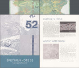 Testbanknoten: This item consists of a nice pair of Test Notes in original folder produced by Arjowiggins, called ”Specimen Note 52”. Both notes are p...