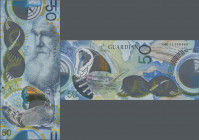 Testbanknoten: Nice set of 5 Test Notes from CCL, called the ”Darwin” Test Notes, printed on Polymer with different security features, intaglio to pro...