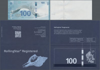 Testbanknoten: Set of 2 Test Notes by G&D and Louisenthal (Germany), featuring the ”RollingStar Registered” Security Thread in paper on a sample note ...