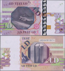 Testbanknoten: Nice set of 4 pcs of a very rare ”LD Test” Euro type, with only one serial number, prefix D, Plate Code E001D4. The Prefix D/U and D/D ...