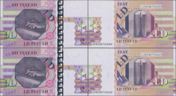 Testbanknoten: Set of 2 Euro ”LD” (Low Denomination) test Banknotes, containing the following different types: Prefix L/X, Code Letter ”O”, These Euro...