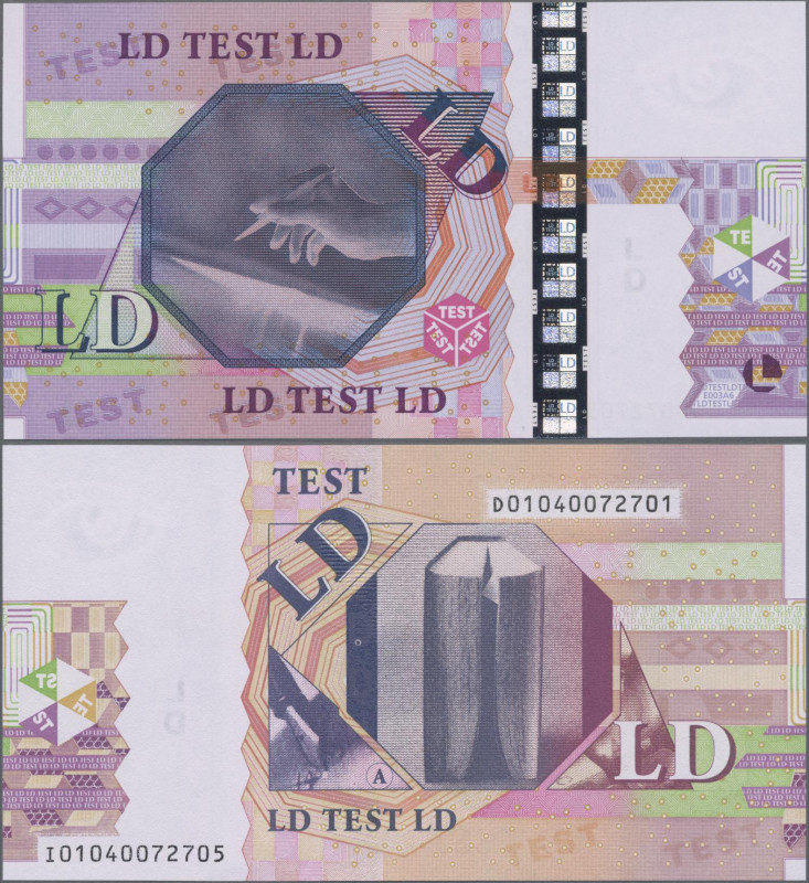 Testbanknoten: Set of 4 Euro ”LD” (Low Denomination) test Banknotes, containing ...