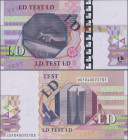 Testbanknoten: Set of 4 Euro ”LD” (Low Denomination) test Banknotes, containing the following different types: Prefix D/I, Code Letter ”A”, These Euro...