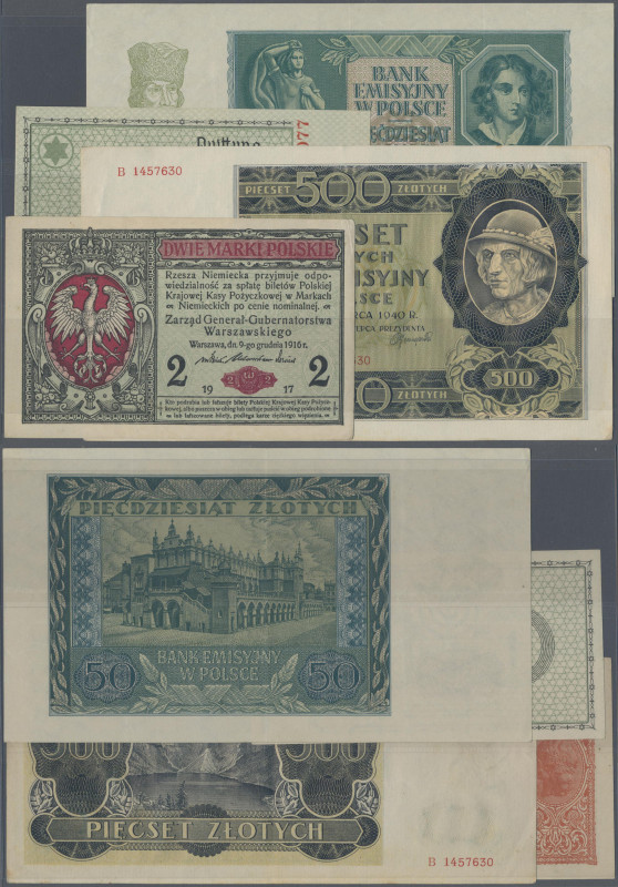 Poland: Poland – Generalgouvernement 1917 - 1941, lot with 45 banknotes, compris...