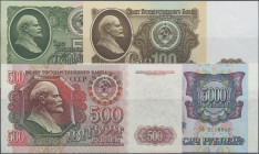 Russia: Lot with 42 banknotes 1910-2001, comprising for example 50 and 100 Rubles 1961 (P.235, 236, XF, UNC), 500 and 5000 Rubles 1992 (P.249, 252, UN...
