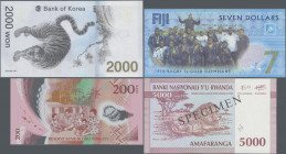 Alle Welt: Giant lot with more than 700 different banknotes from all over the world, almost all in uncirculated condition and containing a lot of valu...