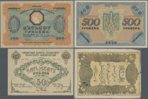 Alle Welt: Collectors album with 51 banknotes with a main focus on Russian related notes and a small part Ukraine, Turkey, Estonia, Latvia and Germany...