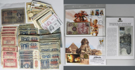 Alle Welt: Lot with approx 200 banknotes from Austria -Deutschösterreich- containing also some 2 Kronen with different stamps overprints plus more tha...