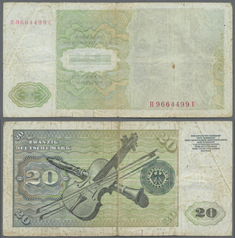 Deutschland - Bank Deutscher Länder + Bundesrepublik Deutschland: 20 DM, Serie B...