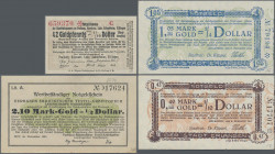 Deutschland - Notgeld: Wertbeständiges Notgeld, Lot mit 63 Notgeld-, Reichsbahn- und Länderscheinen, dabei u.a. Handelskammer Freiburg u.a. 42 Goldpfe...