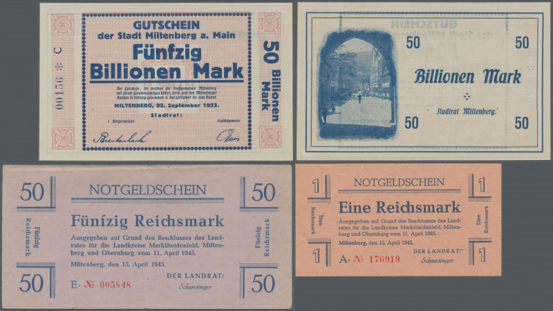 Deutschland - Notgeld - Bayern: Miltenberg, Stadt, 50 Billionen Mark, 22.9.1923,...