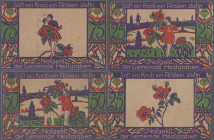 Deutschland - Notgeld - Schleswig-Holstein: Heidgraben, Gemeinde, je 2 x 25, 50, 75 Pf., o. D. - 31.1.1922, ohne weißen Rand, mit KN unter 1000, Erh. ...