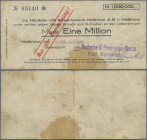 Deutschland - Notgeld - Württemberg: Heilbronn, Handels- und Gewerbebank, 1 Mio. Mark, 13.8.1923 (Datum gestempelt), Kundenscheck für Deutsche Öl-Feue...