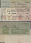 Deutschland - Notgeld - Württemberg: Herrenberg, Stadt, 500 Tsd., 1 Mio. Mark, 20.8.1923, 20 Mrd. Mark, 3.11.1923, 100, 500 Mrd. Mark, 12.11.1923, Erh...