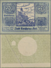 Deutschland - Notgeld - Württemberg: Kirchheim u. Teck, Stadt, 20 Mark, 31.10.1918, Probedruck in blau (Doppeldruck) auf hellblauem Unterdruck, Origin...