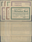 Deutschland - Notgeld - Württemberg: Kirchheim u. Teck, Kolb & Schüle AG, 500 Tsd., 1, 2, 3 Mio. Mark, 28.8.1923, 2, 3, 5 Mrd. Mark, 22.10.1923, Erh. ...