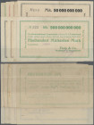Deutschland - Notgeld - Württemberg: Lauterbach, Flaig & Co., 100 Mio. Mark, 6.10.1923, Drfa. kurz, 500 Mio. Mark, 18.10.1923, Drfa. kurz, 5, 10 Mrd. ...