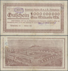 Deutschland - Notgeld - Württemberg: Neckarsulm, Gebrüder Spohn GmbH, 1 Mrd. Mark, 29. (hschr.) 10.1923, Gutschein auf Oberamtssparkasse Neckarsulm, E...