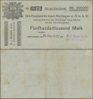 Deutschland - Notgeld - Württemberg: Nürtingen, G. J. Heusel & Co., Inh. Scholder & Schaufler, 500 Tsd. Mark, 23.8.1923, Datum gestempelt, bei Keller ...