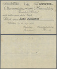 Deutschland - Notgeld - Württemberg: Wildbad, Stadtgemeinde, 10 Mio. Mark, 10.9.1923, Scheck auf Oberamtssparkasse Neuenbürg Zweigstelle Wildbad, Nenn...