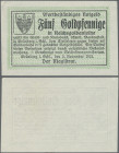 Deutschland - Notgeld - Ehemalige Ostgebiete: Schlesien, Grünberg, Stadt, 5 GPf., 3.11.1923, 2 mm Eckbug oben links, sonst kassenfrisch, seltener Sche...