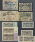 Deutschland - Deutsches Reich bis 1945: Zwei Alben mit über 300 Banknoten aus Deutschland ab 1898 - ca. 1948. Im ersten Album befinden sich Reichsbank...