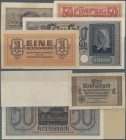 Deutschland - Deutsches Reich bis 1945: Lot mit 28 Banknoten, dabei 9x 50 Reichspfennig Wehrmacht o.D.(1942-44) (Ro.504, F bis VF+), 1 Reichsmark o.D....