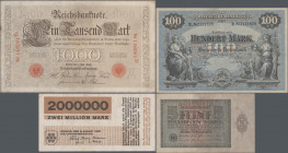 Deutschland - Sonstige: Riesiges Lot mit mehr als 3000 Banknoten in mehr als 15 Sammelalben und 2 Schachteln vom Kaiserreich bis DDR, mit einem kleine...
