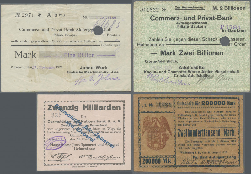 Deutschland - Notgeld: Dickes altes Notgeldalbum bestückt nur mit Scheinen aus 1...