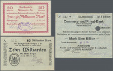 Deutschland - Notgeld - Sachsen: Album mit 66 Scheinen aus 1922 und Hochinflation 1923 ohne Massenware, mit Ausgaben aus Burgstädt, Crosta, Ebersbach,...
