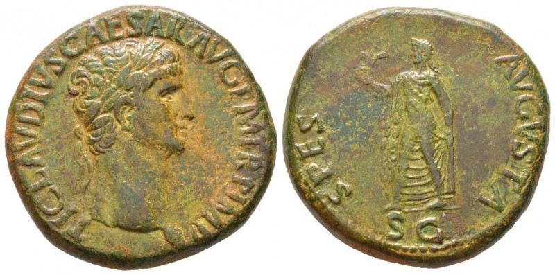 Claudius, 41-54 après J.C.
Sesterce, Rome, 42-43 après J.C., AE 29.1 g. 
Avers...