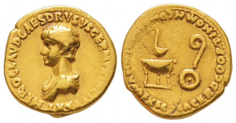 
Nero 54-68 après  J.-C. 
Aureus, Rome, 50-54, AU 7.55 g.
Avers : NERO CLAVD ...