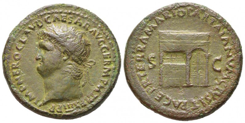 Nero 54-68 après  J.-C. 
Sesterce, Rome, 66 après J.C., AE 23.19 g. 
Avers : I...