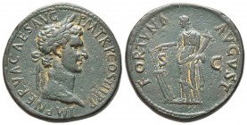 Nerva 96-98 après J.-C. 
Sesterce, Rome, 96 après J.C., AE 19.2 g. 
Avers : IMP NERVA CAES AVG- PM TR P COS III PP Buste lauré de Nerva à droite.
R...