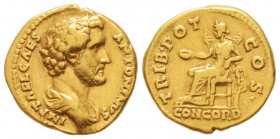 Antoninus Pius 138-161
Aureus, Rome, 138, AU 7.1 g.
Avers : IMP T AEL CAES ANTONINVS Buste drapé d'Antoninus Pius à droite.
Revers : TRIB POT COS à...