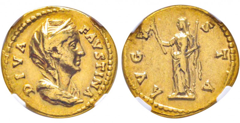Antoninus Pius pour Faustina, Augusta 138-141
Aureus, Rome, 141-161, AU 7.09 g....