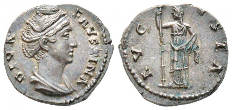 Antoninus Pius pour Faustina, Augusta 138-141
Denarius, Rome, 147, AG 3.32 g.
...