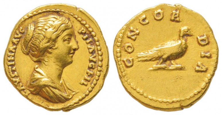 Marcus Aurelius pour Faustina II, Augusta 147-176
Aureus, Rome, 138-161, AU 7.2...