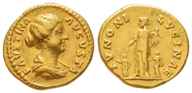 Marcus Aurelius pour Faustina II, Augusta 147-176
Aureus, Rome, 161-176, AU 7.2...