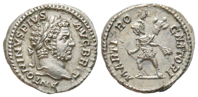Caracalla 211-217
Denarius, Rome, 213, AG 3.43 g.
Avers : ANTONINVS PIVS AVG B...